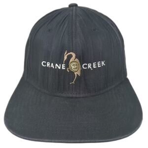Chef Works Baseball Cap Black White OS Crane Creek Embroidered Flat Brim Hat